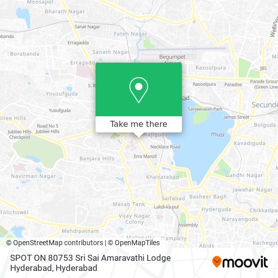 SPOT ON 80753 Sri Sai Amaravathi Lodge Hyderabad map