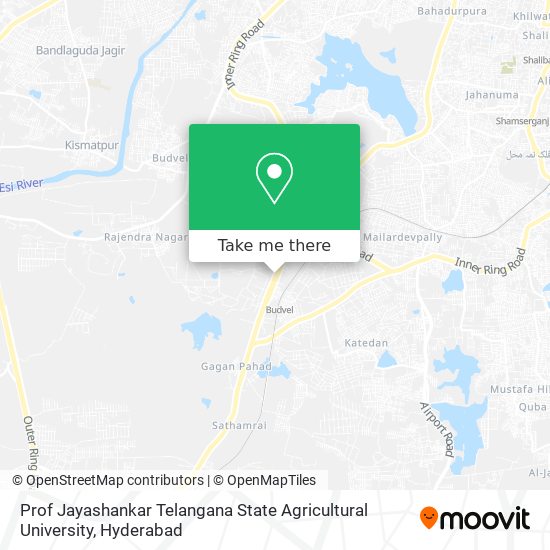 Prof Jayashankar Telangana State Agricultural University map