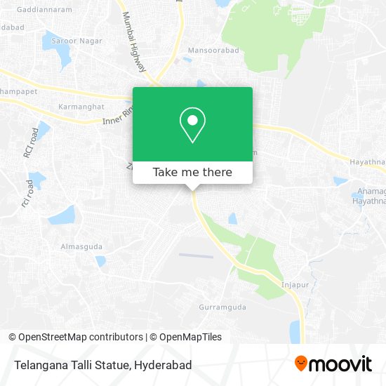 Telangana Talli Statue map