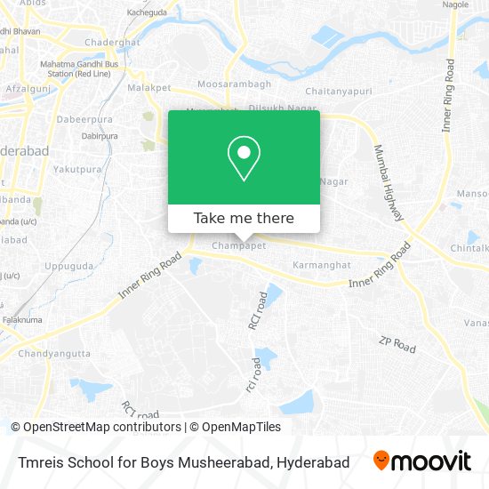 Tmreis School for Boys Musheerabad map