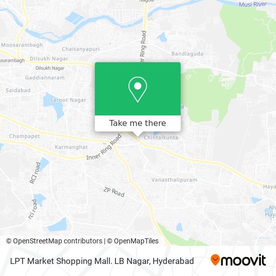 LPT Market Shopping Mall. LB Nagar map
