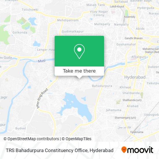 TRS Bahadurpura Constituency Office map