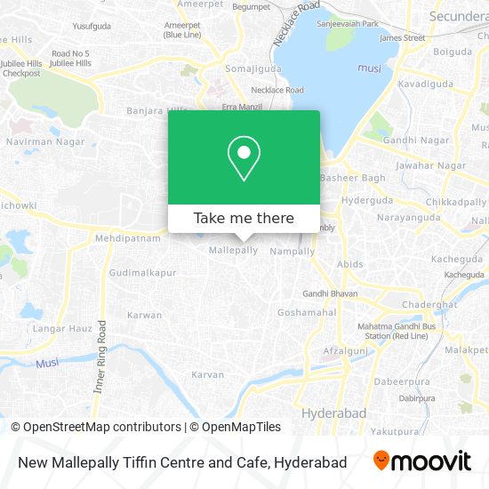 New Mallepally Tiffin Centre and Cafe map