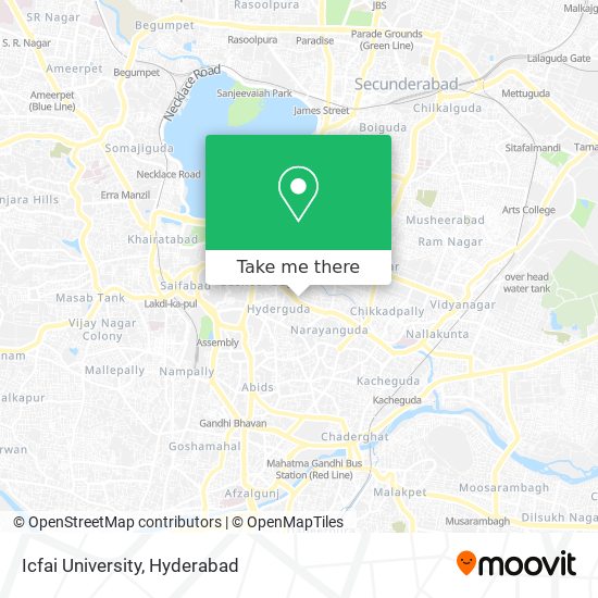 Icfai University map