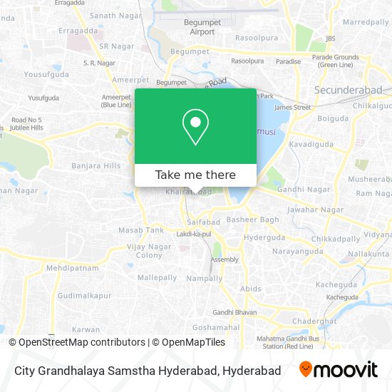 City Grandhalaya Samstha Hyderabad map