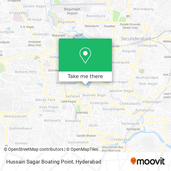 Hussain Sagar Boating Point map