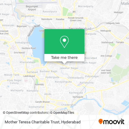 Mother Teresa Charitable Trust map