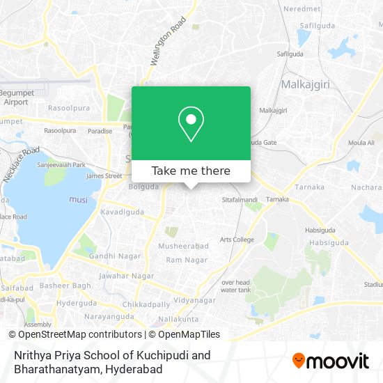 Nrithya Priya School of Kuchipudi and Bharathanatyam map