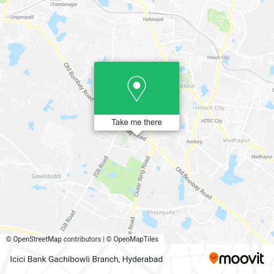 Icici Bank Gachibowli Branch map