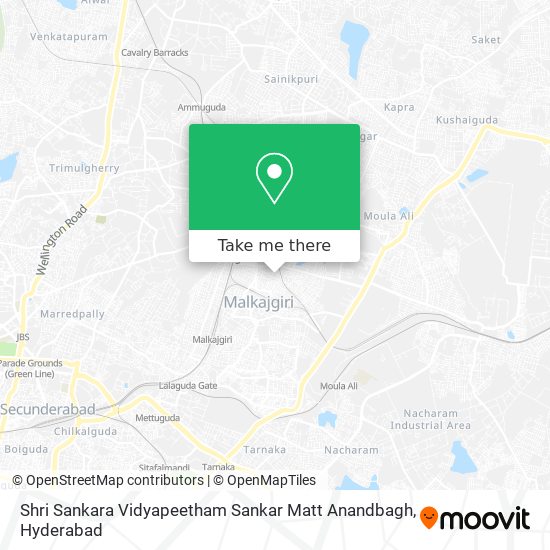 Shri Sankara Vidyapeetham Sankar Matt Anandbagh map