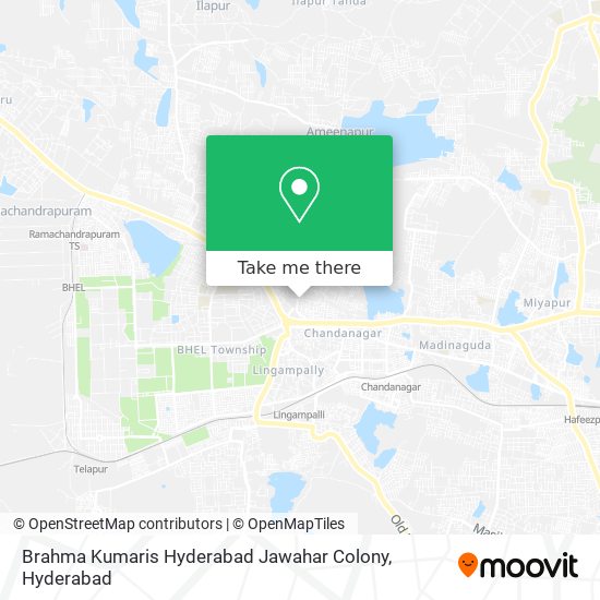 Brahma Kumaris Hyderabad Jawahar Colony map