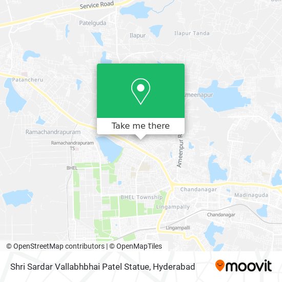 Shri Sardar Vallabhbhai Patel Statue map