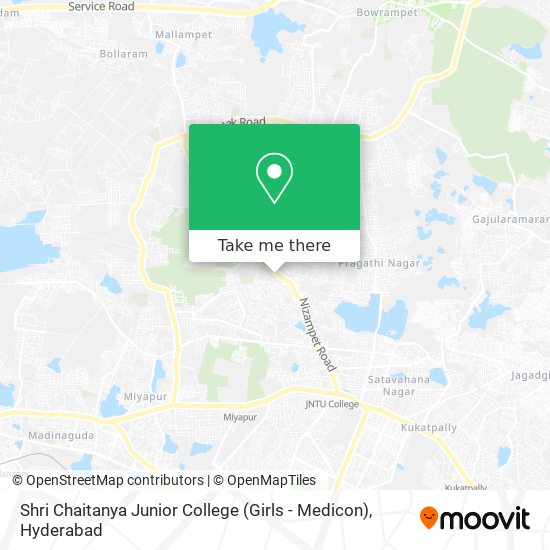 Shri Chaitanya Junior College (Girls - Medicon) map