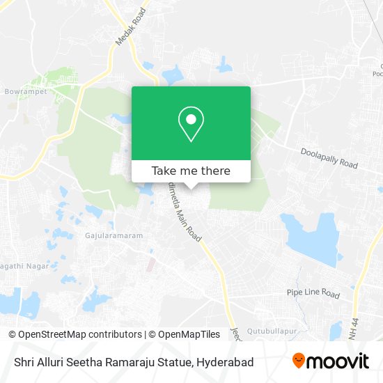 Shri Alluri Seetha Ramaraju Statue map