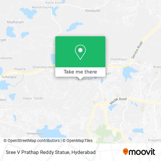 Sree V Prathap Reddy Statue map