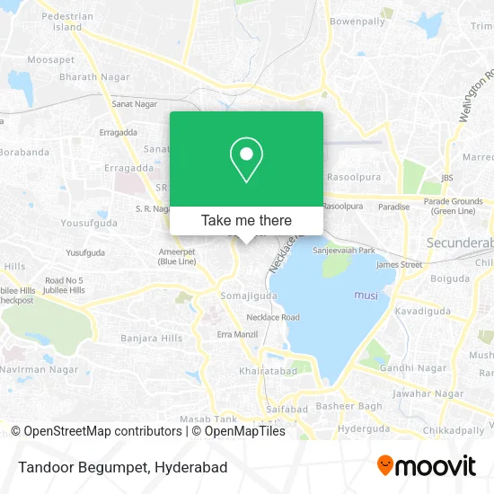 Tandoor Begumpet map