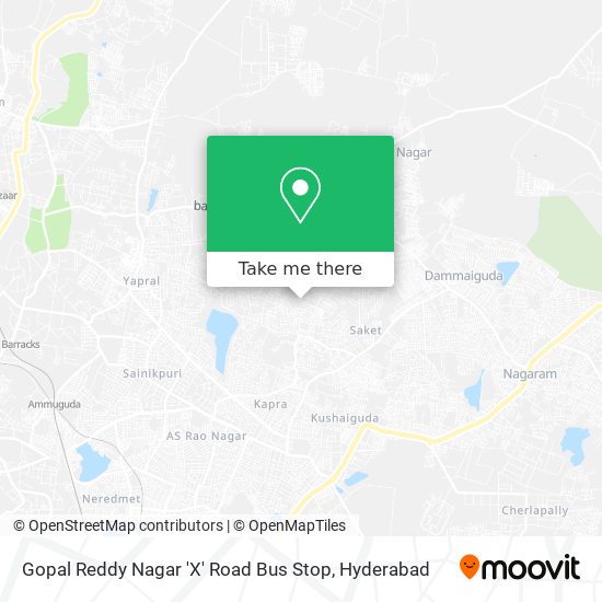 Gopal Reddy Nagar 'X' Road Bus Stop map