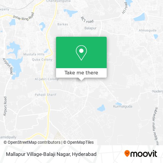 Mallapur Village-Balaji Nagar map