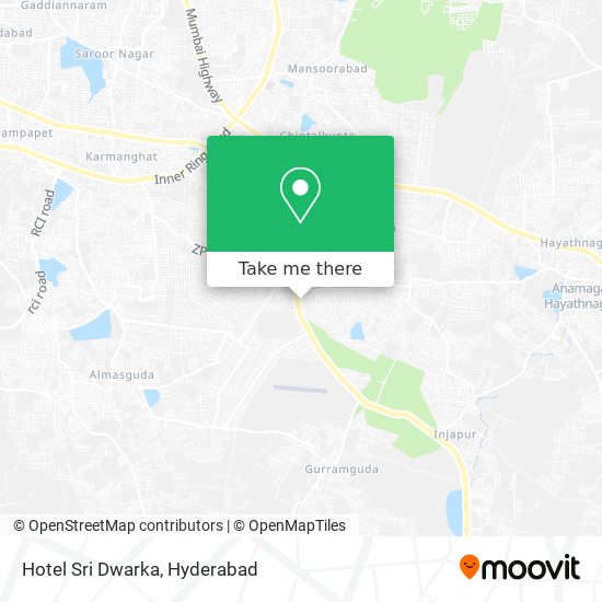 Hotel Sri Dwarka map