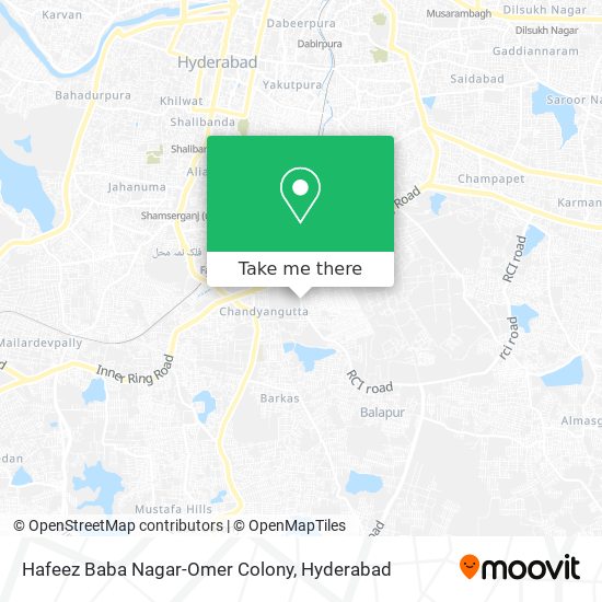 Hafeez Baba Nagar-Omer Colony map