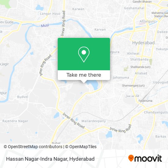 Hassan Nagar-Indra Nagar map