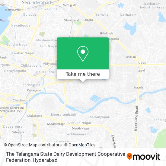 The Telangana State Dairy Development Cooperative Federation map