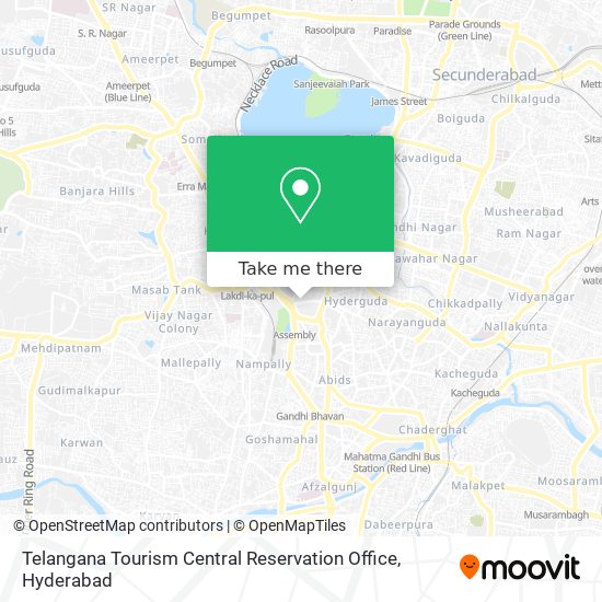 Telangana Tourism Central Reservation Office map