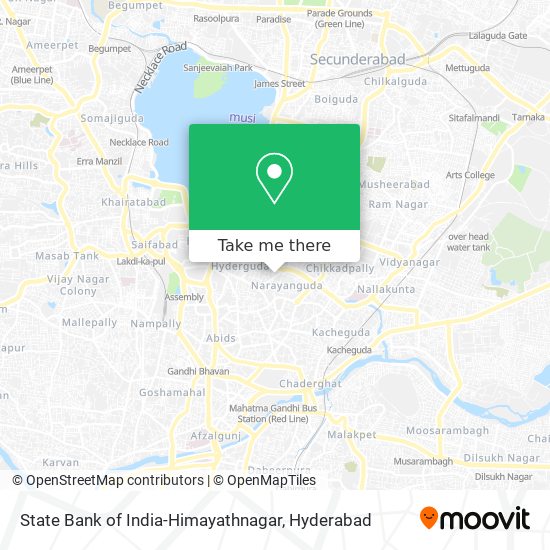 State Bank of India-Himayathnagar map