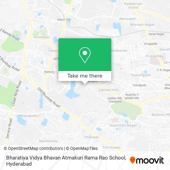 Bharatiya Vidya Bhavan Atmakuri Rama Rao School map