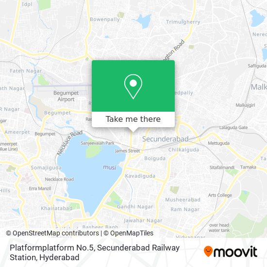 Platformplatform No.5, Secunderabad Railway Station map