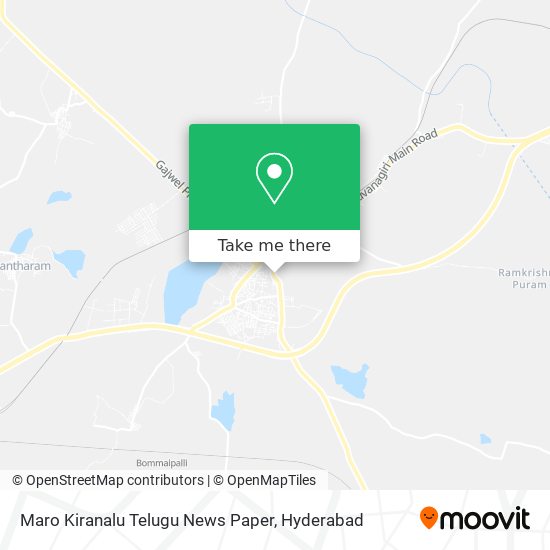 Maro Kiranalu Telugu News Paper map