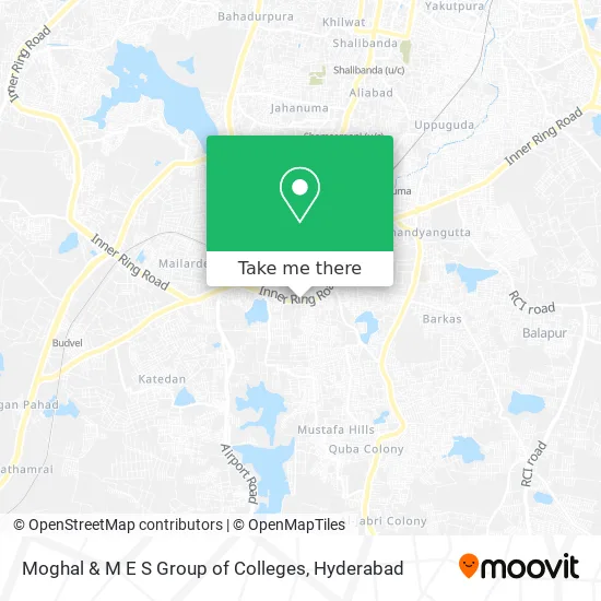 Moghal & M E S Group of Colleges map