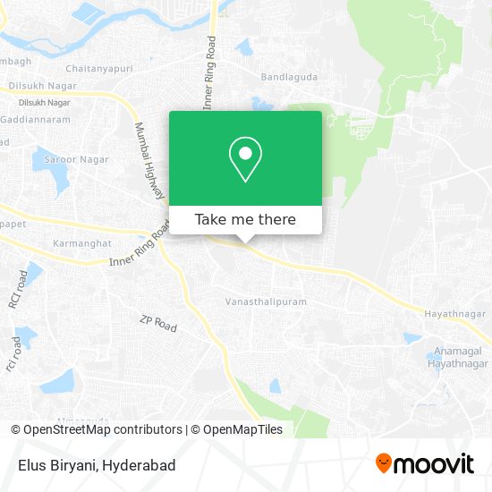 Elus Biryani map