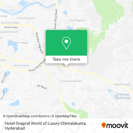 Hotel Ovaprid World of Luxury-Chintalakunta map