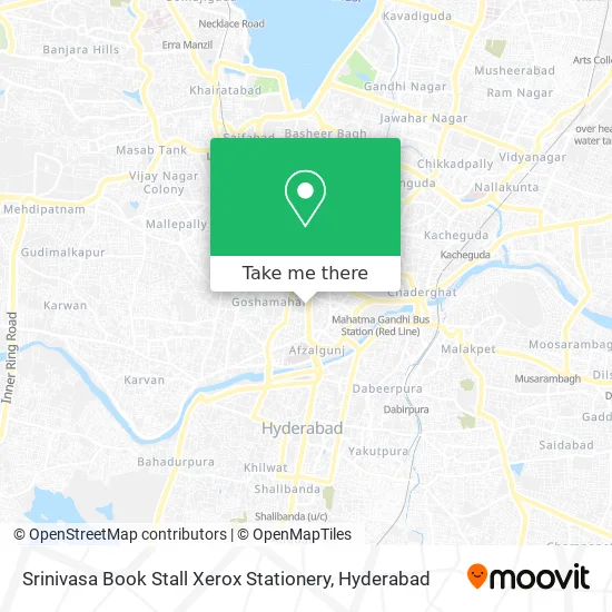 Srinivasa Book Stall Xerox Stationery map