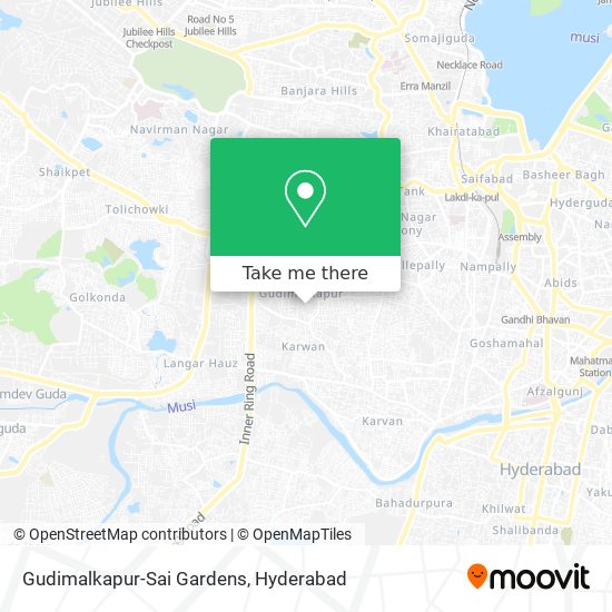 Gudimalkapur-Sai Gardens map