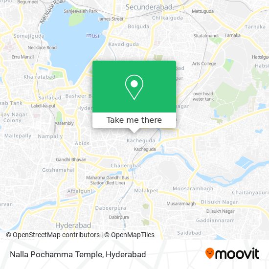 Nalla Pochamma Temple map