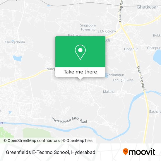 Greenfields E-Techno School map