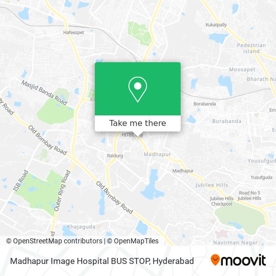 Madhapur Image Hospital BUS STOP map