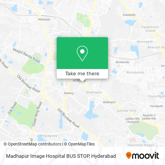 Madhapur Image Hospital BUS STOP map
