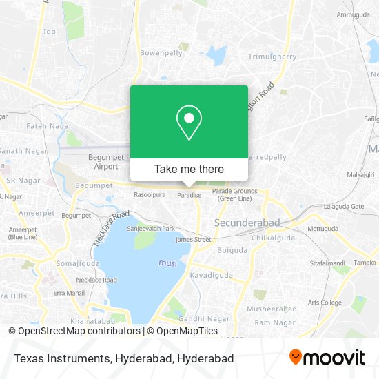 Texas Instruments, Hyderabad map