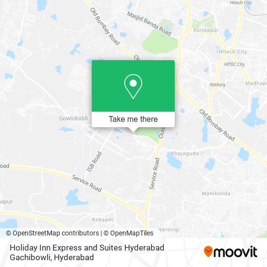 Holiday Inn Express and Suites Hyderabad  Gachibowli map