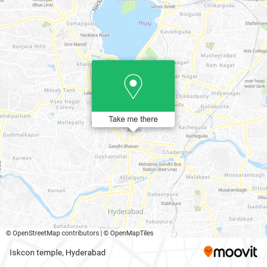 Iskcon temple map