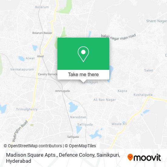 Madison Square Apts., Defence Colony, Sainikpuri map