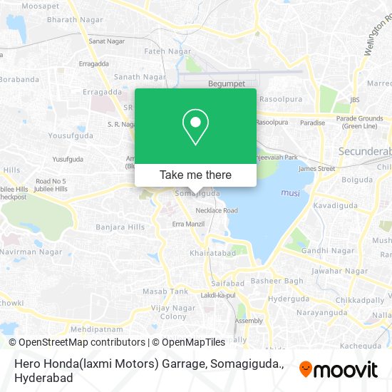 Hero Honda(laxmi Motors) Garrage, Somagiguda. map