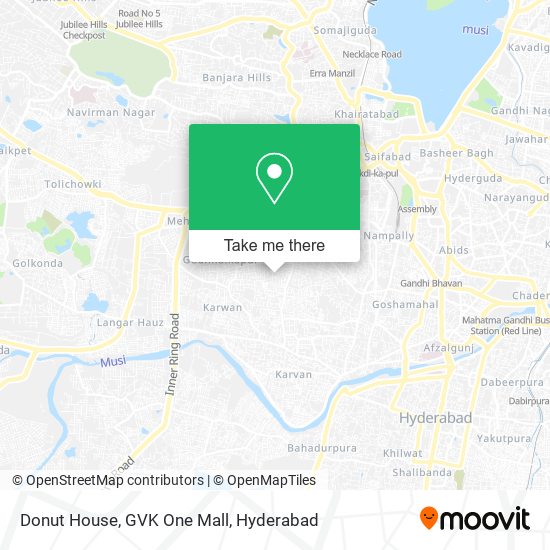 Donut House, GVK One Mall map