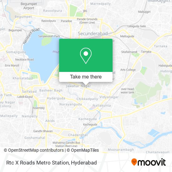 Rtc X Roads Metro Station map