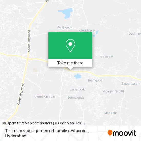 Tirumala spice garden nd family restaurant map