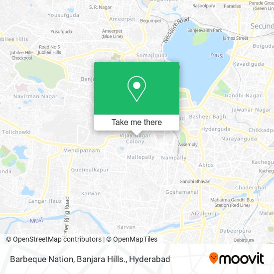 Barbeque Nation, Banjara Hills. map