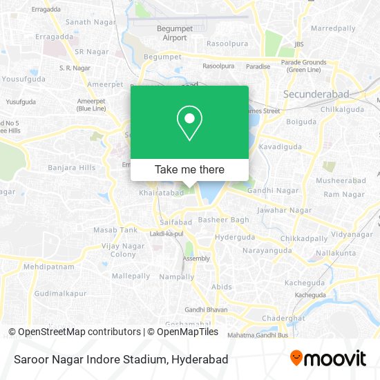 Saroor Nagar Indore Stadium map